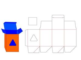 Customizable Polygon Shape Window Box LASER CUT Template vector