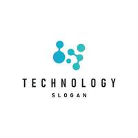 cell neuron technology logo design simple abstract modern template brand product vector