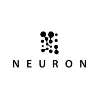 cell neuron technology logo design illustration data simple abstract vector