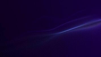 Elegant flowing purple digital fractal light wave animation. Stylish minimalist abstract technology background. video