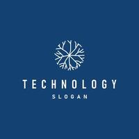cell technology logo design illustration data simple abstract modern template brand product vector