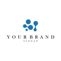 technology logo design illustration data simple abstract modern template brand product vector