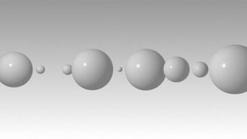 Minimalist abstract background with floating smooth gray 3D spheres. Clean modern design. Simple elegant looping animation. video