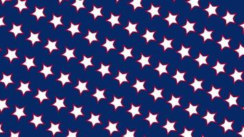 A repeating pattern of red, white and blue stars. American styled Independence Day background. video