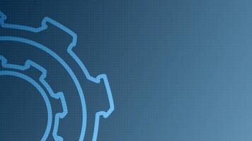 Spinning gear wheels on a blueprint style grid. Minimalist technical design perfect for engineering, manufacturing and technology projects. Innovation and efficiency concept. Looping with copy space. video