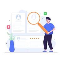 UX designer doing user research vector