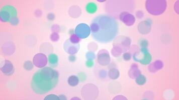 Colorful abstract background animation with gently flickering pastel colored circles. This cute motion background is full HD and a seamless loop. video