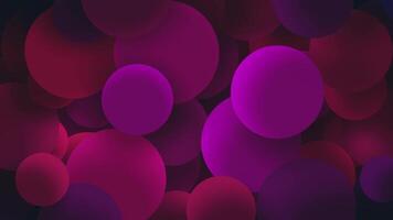 Gently moving colorful shaded spheres abstract background. This vibrant geometric shapes animation is full HD and a seamless loop. video