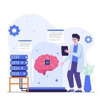 Scientists are building a brain with artificial intelligence vector