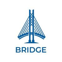 Bridge Silhouette Illustration with Simple and Minimalist Design Style. Suitable for Architecture and Infrastructure Projects vector