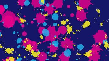 Colorful Paint Splatter Background. An artistic abstract background with ink splashes in pink, yellow, and blue, ideal for creating modern and expressive designs. vector