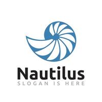 Nautilus Abstract Spiral Propeller Sea Shell Business Logo Template vector
