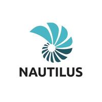 Nautilus Abstract Spiral Shell Creative Business Logo Template vector
