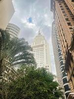 Martinelli Building and the Satander Building, in the center of Sao Paulo, Brazil photo