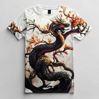 A t - shirt with a dragon on it photo