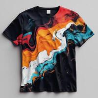 A t - shirt with an abstract painting on it photo