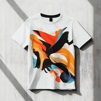 A t - shirt with an abstract design on it photo
