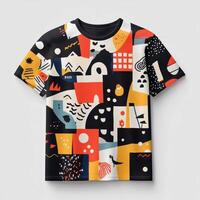 A t - shirt with abstract shapes and colors photo