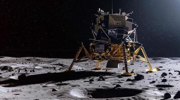 This Advanced tech excavates regolith at a distant asteroid for resource extraction. photo
