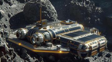 This high-tech facility for extracting regolith from asteroids. photo