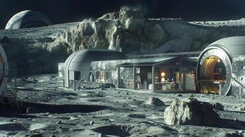 This Innovative structures for asteroid and regolith extraction exist on the moon's surface. photo