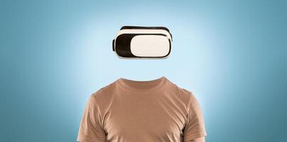 User engages with modern virtual reality technology while wearing a headset in an isolated setting. This device offers immersive experiences that redefine gaming and interaction. photo