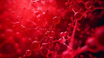 This Visual representation of synthetic blood with nanostructures highlighting advancements in medicine. photo