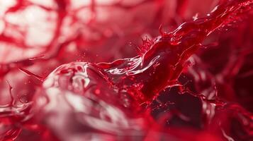 This visualization of synthetic blood displaying the properties of nanomedicine and bio fluids. photo