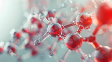 This Advanced synthetic blood composed of nano particles simulating hemoglobin for medical use. photo