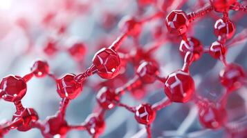 This Nano particles form an intricate structure mimicking human hemoglobin for medicine and transfusion. photo