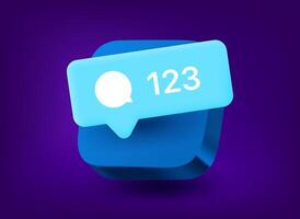 Conversation concept with speech cloud. 3d application icon vector