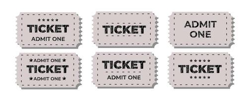 Vintage ticket collection showcasing various styles and designs from a bygone era vector