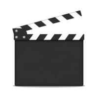 Opened clapper board on white background vector
