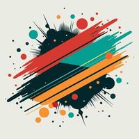 Abstract Paint Brush Strokes and Grunge Textures for Artistic Designs vector