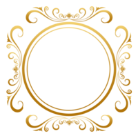 Decorative Gold Round Frame png