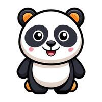 Adorable Cartoon Pandas Stickers in Lively Poses for Creative Projects vector