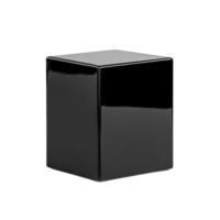 Sleek minimal cube design shiny reflective surface modern art object png