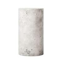 Concrete cylinder grey textured stone object design element isolated png