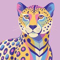 Pastel Dream Abstract Cheetah Wallpaper for a Whimsical Touch vector