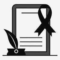Heartfelt Condolence Card Layout in Loving Memory of Departed Loved One vector