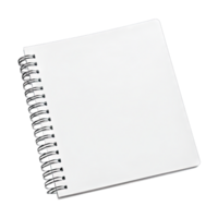 Blank spiral notebook mockup template for notes sketches or designs png