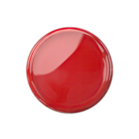 A shiny red sphere with reflection on a in a studio shot with soft lighting png