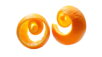 Two oranges are shown with a spiral shape png