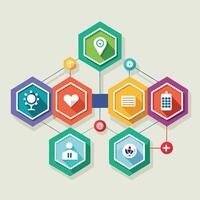 Hexagon Shaped Timeline Infographic Template for Visualizing Timelines vector