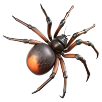 wonderful rustic A single, realistic spider spinning a web just the spider , high quality png
