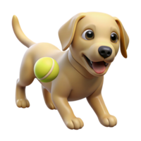 extraordinary artistic A playful Labrador Retriever, retrieving a tennis ball ball not visible high resolution png