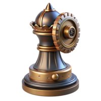 stunning vintage Steampunk chess piece knight with intricate clockwork details authentic png