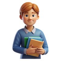 stunning rustic Studying teenager with textbooks implied, not shown authentic png