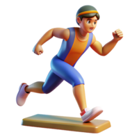 elegant abstract Competitive athlete training for a competition implied, not shown high resolution png