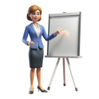 extraordinary modern Businesswoman, giving a presentation presentation not visible , professional png